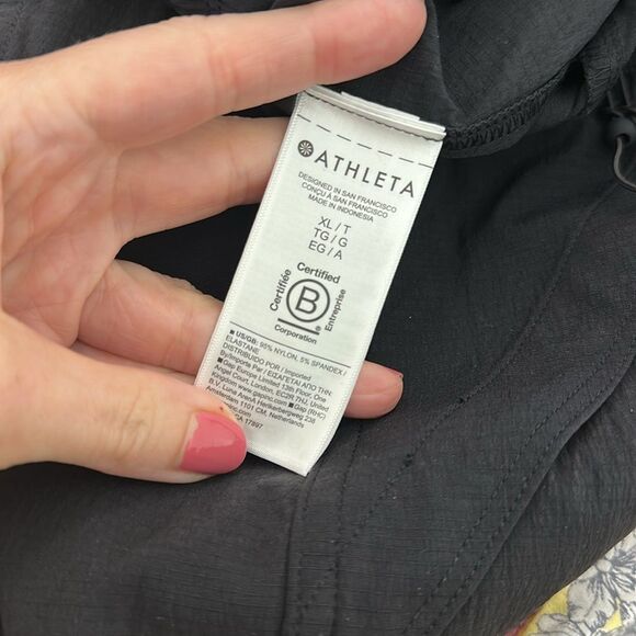 Athleta black Trekkie parachute pants XL/T tall elastic waist - Picture 7 of 9